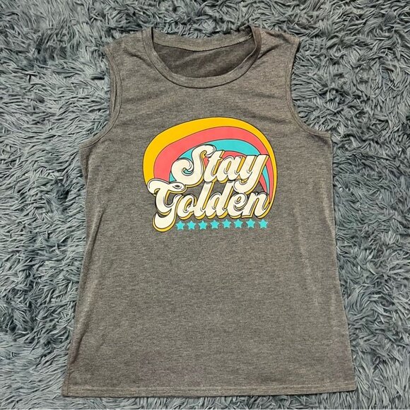 Band & Graphic Tank Tops Gray Size S M - Picture 6 of 9